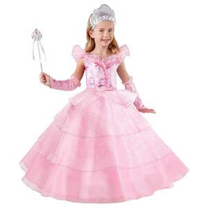 Princess Factory Costume Enchanting Pink Princess with Crown and Wand Size 7-8